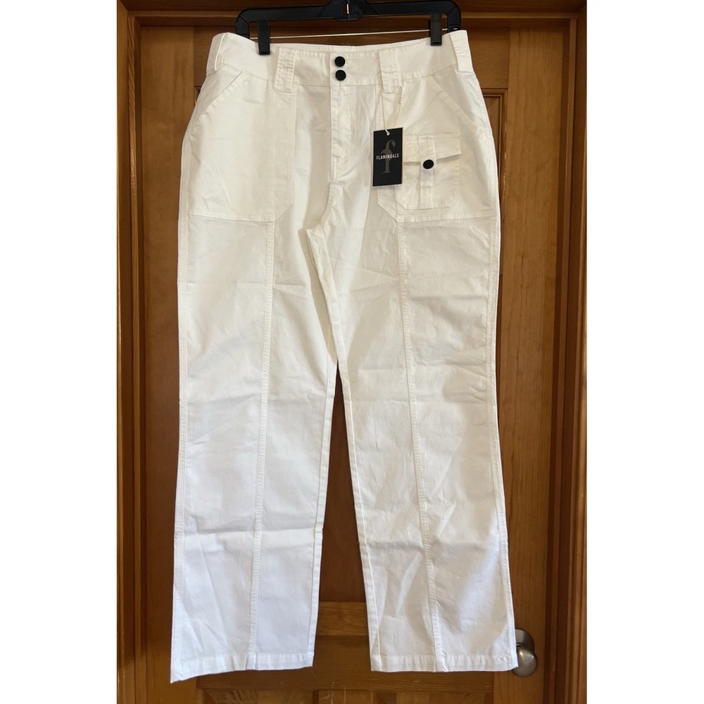 Flamingals Women's Pants with front patch pockets Sz XL